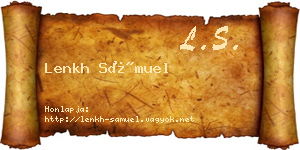 Lenkh Sámuel névjegykártya